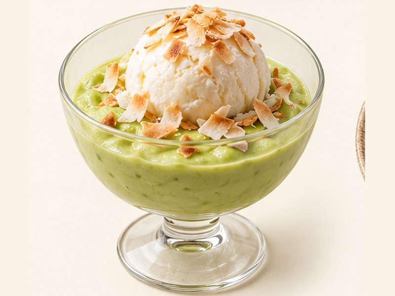 Avocadocreme med is